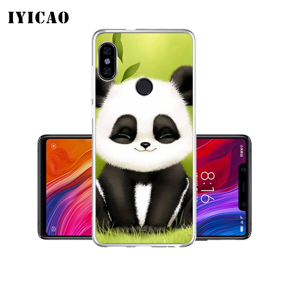 Мягкий силиконовый чехол для телефона IYICAO с милой пандой Xiaomi Mi 9 8 SE 6 A1 A2 Lite F1 MIX2S MIX3
