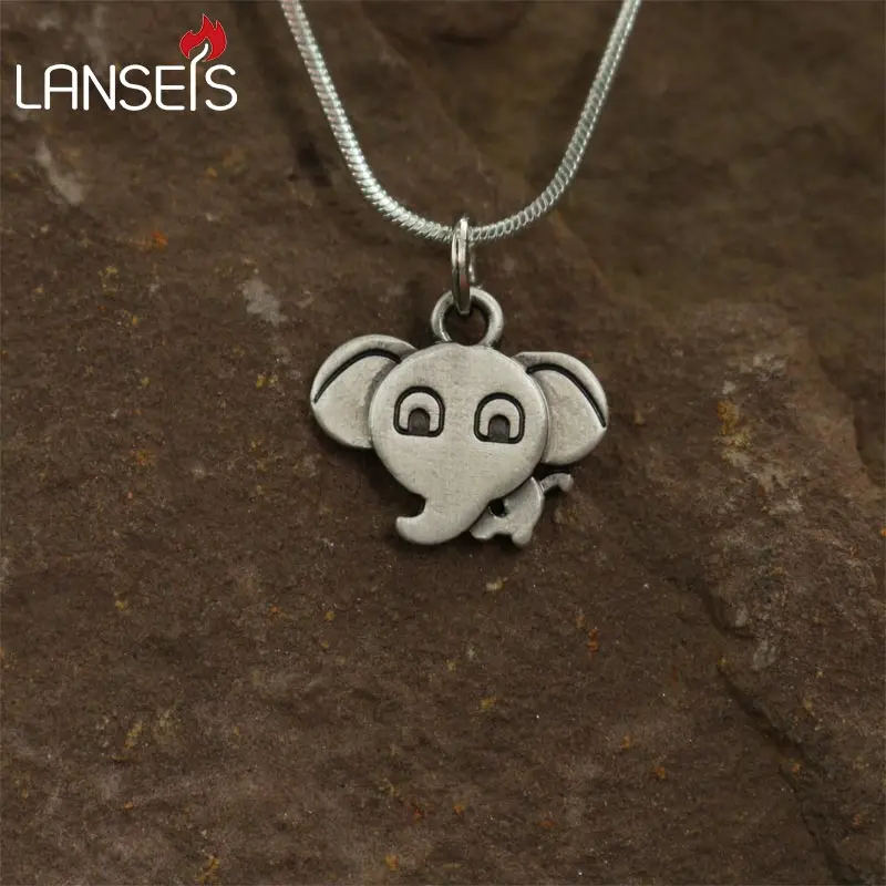 Lansix 20 шт. милое маленькое мультяшное ожерелье со слоном подвески для женщин с