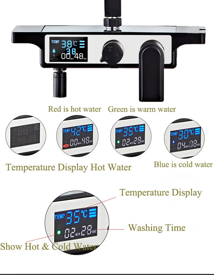 Роскошный черный набор для душа senduk качественный латунный Смеситель ванной