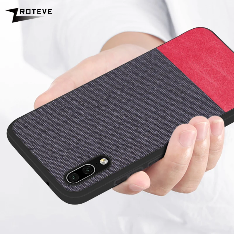 Чехол для Huawei P20 Lite ZROTEVE Мягкий ТПУ Край холст задняя крышка Ткань чехол Pro