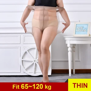 Летние женские колготки, тонкие нейлоновые колготки больших размеров, сексуальные Суперэластичные колготки с защитой от крючка, женские колготки с Т-образным вырезом