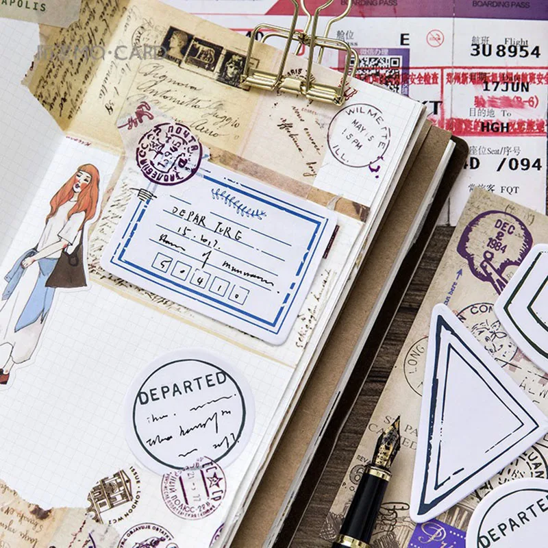 

Travel Sticky Notes Vintage Traveling Memo Pads - 20pcs/lot