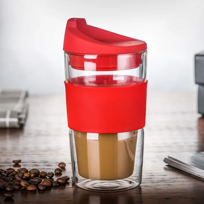 Дизайнерская кофейная кружка Bodum с двойными стенками и крышкой портативная