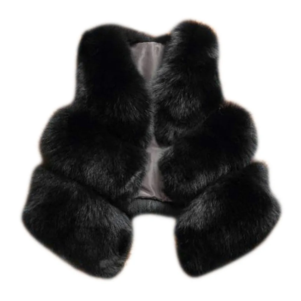 2017 Женское зимнее базовое пальто жилет из искусственного лисьего меха Брендовые