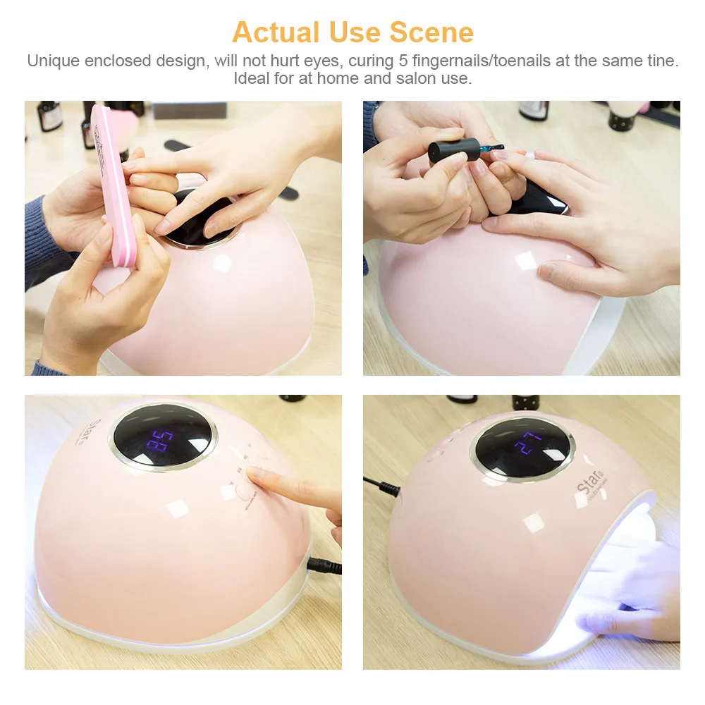 Ladymisty Star 5 светодио дный 72 Вт УФ светодиодная лампа для ногтей сушилка 36 LED s