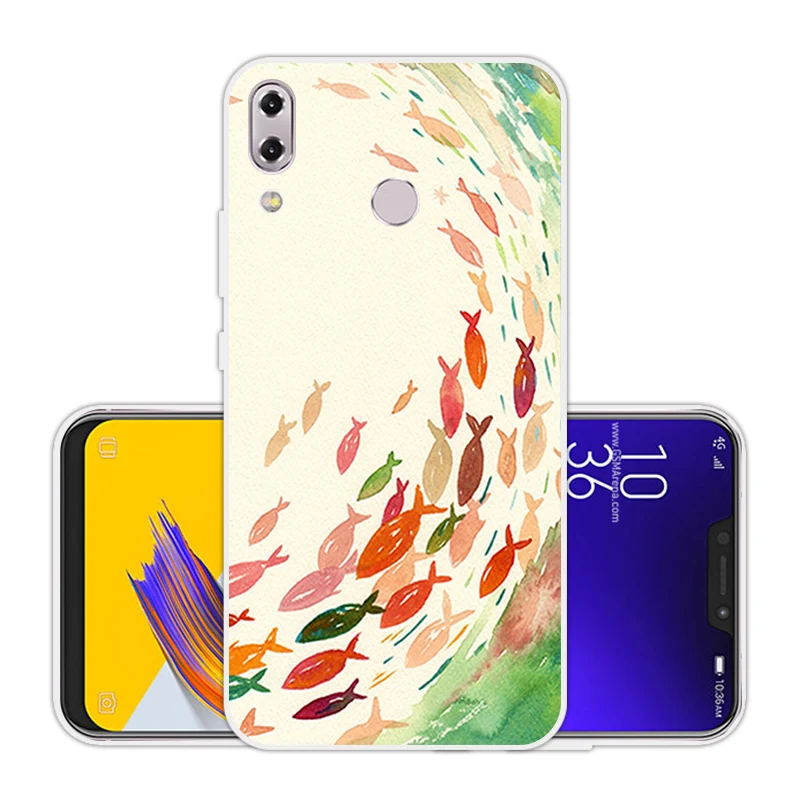 for Asus Zenfone 5z ZS620KL Clear TPU Phone Fitted Star Case 6.2&quot 5 ZE620KL Ultra Thin Silicone Shell |