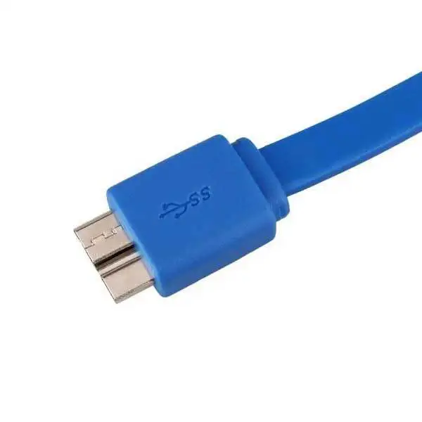LeonaBoy 50cm USB 3.0 A Male to Micro B Extension Flat Cable|usb connector cable|usb cable packcable sheaves |