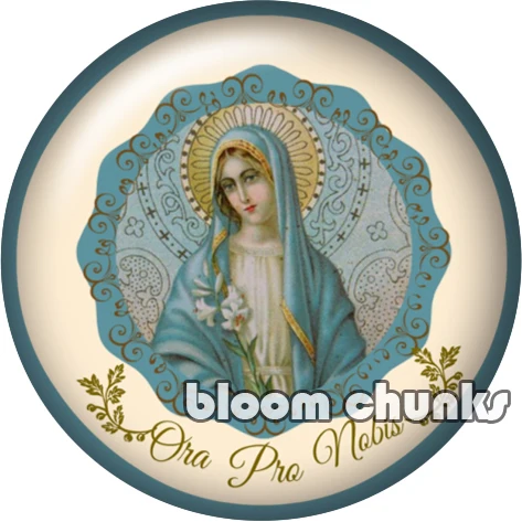 Bless Virgin Mary круглый стеклянный кабошон demo плоская задняя сторона делая Результаты 12 мм/18 мм/20 мм/25 мм TL1117 - Цвет: A9456