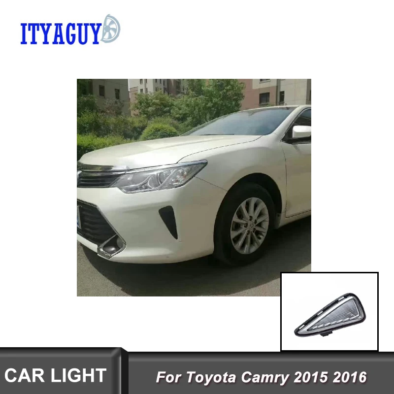 1 пара работает светильник для Toyota Camry 2015 светодиодные дневные DRL s стайлинга