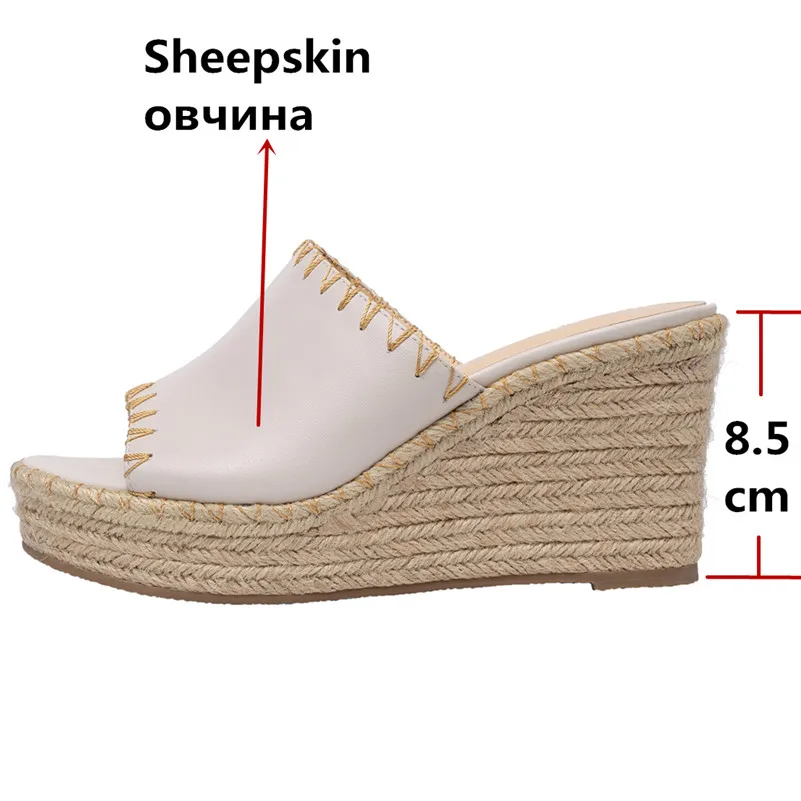 Женские босоножки на платформе FEDONAS повседневные однотонные вечерние из овечьей