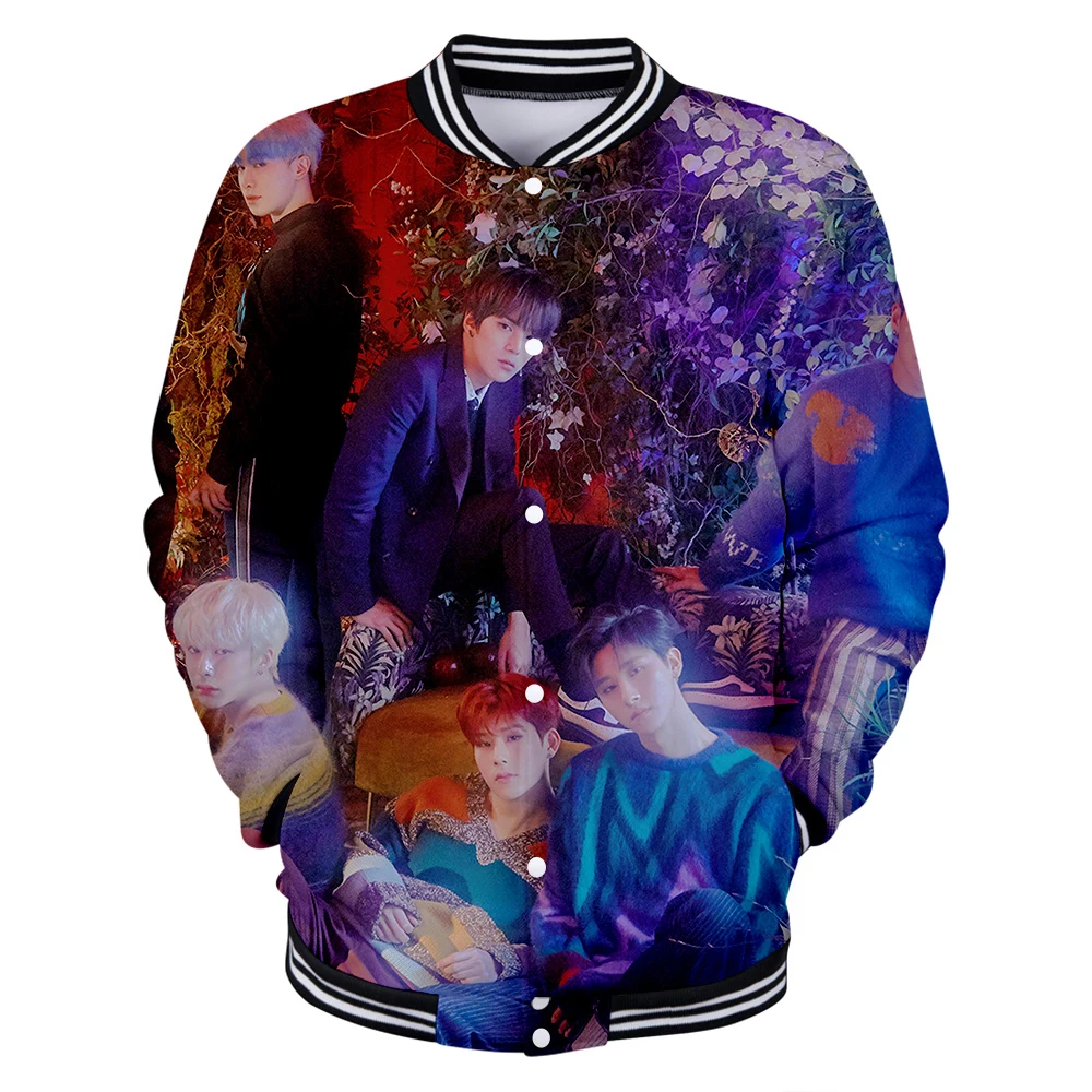 Женская Повседневная куртка в стиле хип-хоп MONSTA X повседневная Корейском с 3D XXS-4XL