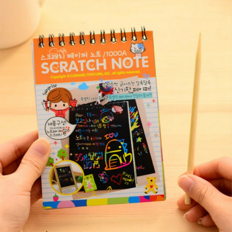 Блокнот для детских игрушек сделай сам из черного картона|sketch note|drawing sketchesscratch note