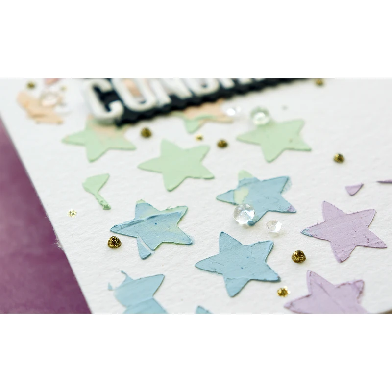 Упорядоченного расположения с большими звездочками трафарет для DIY Скрапбукинг