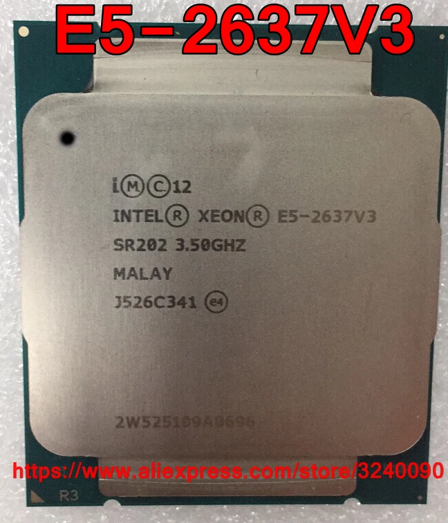 Процессор Intel ЦП Xeon процессор SR202 3 50 ГГц 4 ядра 15 м E5 2637V3 V3 бесплатная доставка 2637