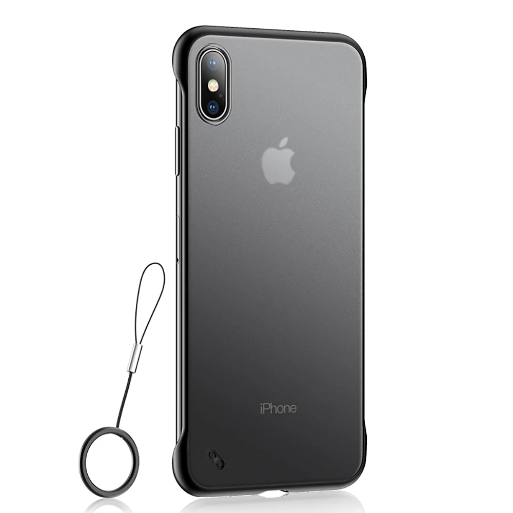 OTAO ультра тонкий прозрачный безрамный чехол для iPhone 8 7 Plus 6 6s Кольцо Жесткий ПК X XS