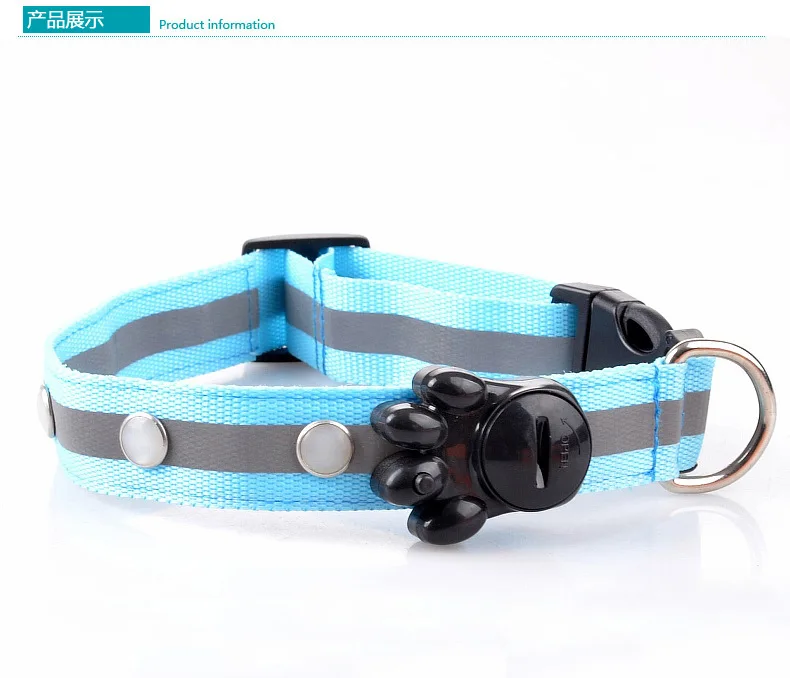 Новое поступление G04 светящийся нейлоновый щенок ошейник для кошек с драгоценным