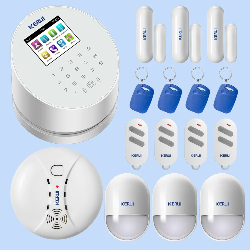 KERUI W2 беспроводная WIFI GSM PSTN система охранной сигнализации приложение для телефона
