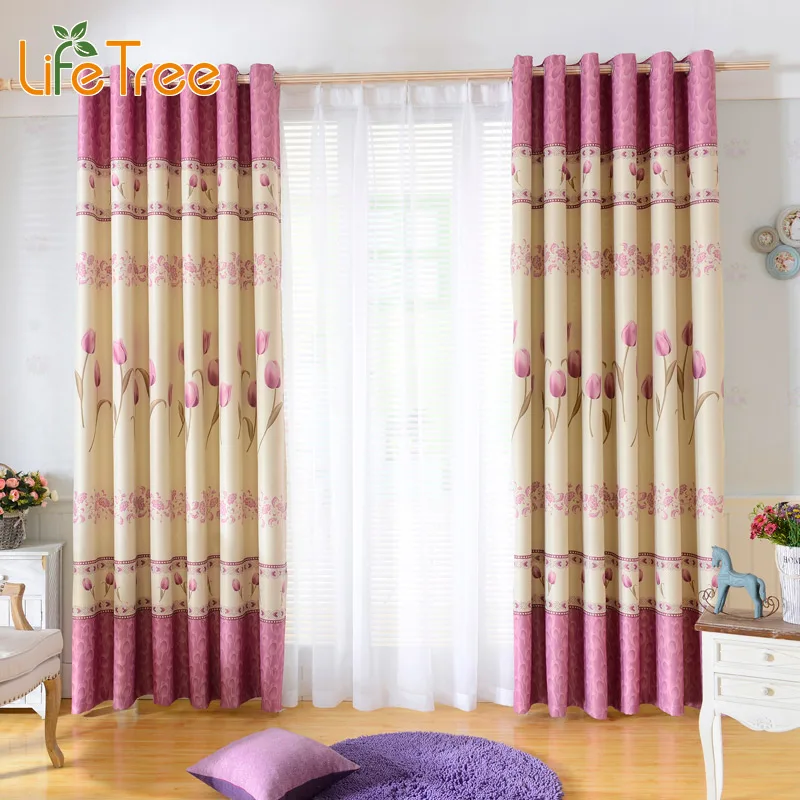 1 шт. занавески с принтом тюльпанов для гостиной спальни кухни|curtains for|curtains for living