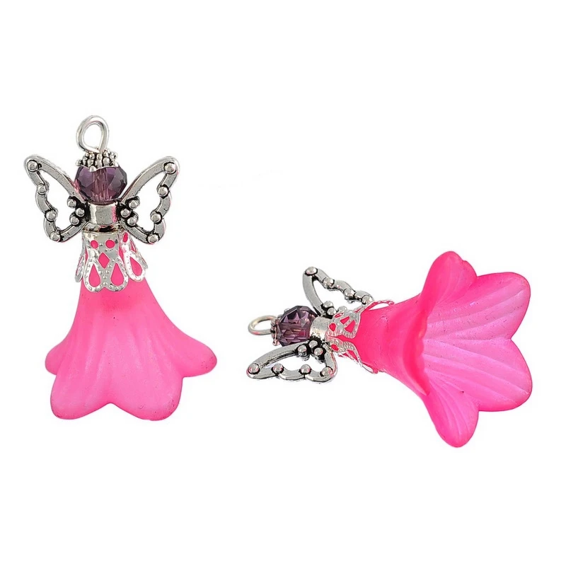 LASPERAL стеклянный акриловый кулон для ювелирных изделий девушка милая подвеска