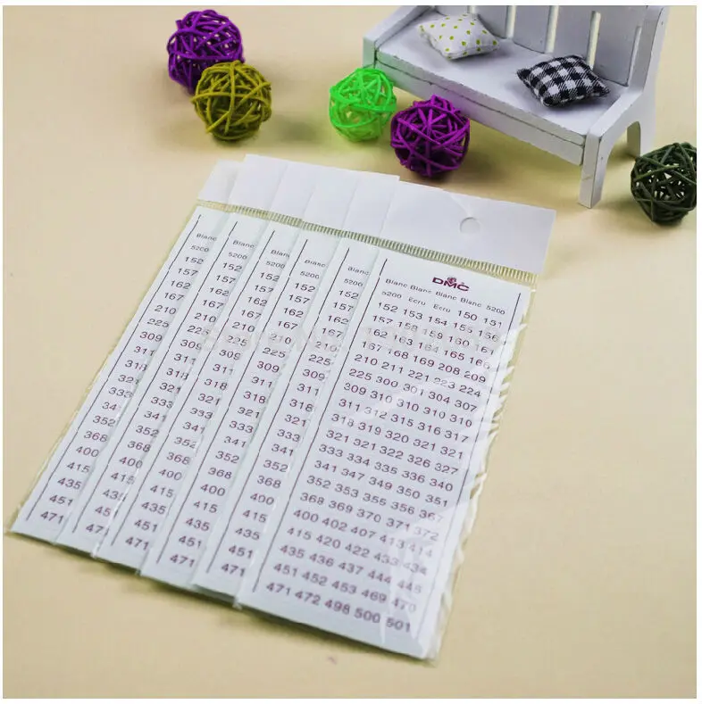 Practical DMC Thread Floss Number Sticker Embroidery Cross Stitch Tool Accessory | Дом и сад
