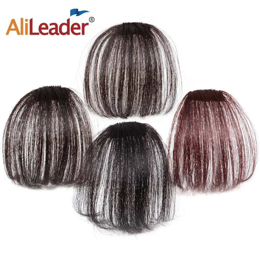 Alileader короткий передний аккуратный челка клип короткая для наращивания волос
