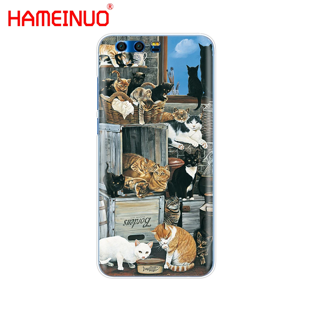 HAMEINUO cats and the library tree Cover Case for Huawei Honor V10 4A 5A 6A 6C 6X 7X 8 9 NOVA PLUS LITE | Мобильные телефоны и