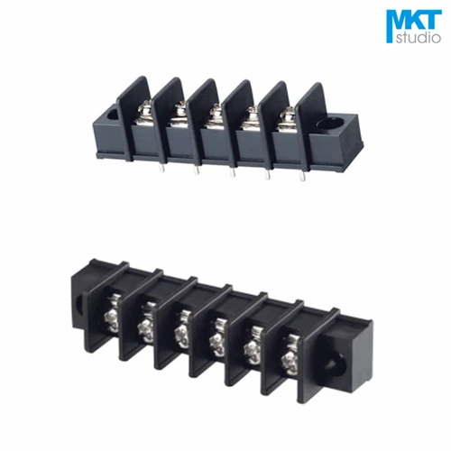 

100Pcs 8P 9.50mm Pitch A-Type Straight Pins PCB Electrical Screw Terminal Block With Screw Fixed Hole Flange