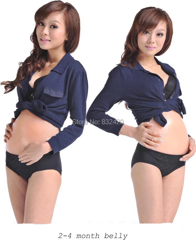 2 ~ 4 месяца поддельный живот силиконовый животик ребенок удар Прямая поставка