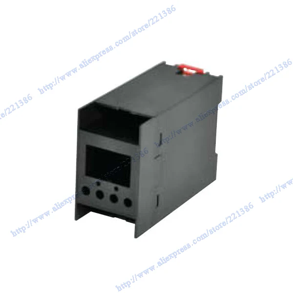 Черный Пластиковый корпус для электроники plc din rail project box 108*75*45 мм Rial terminal|enclosure