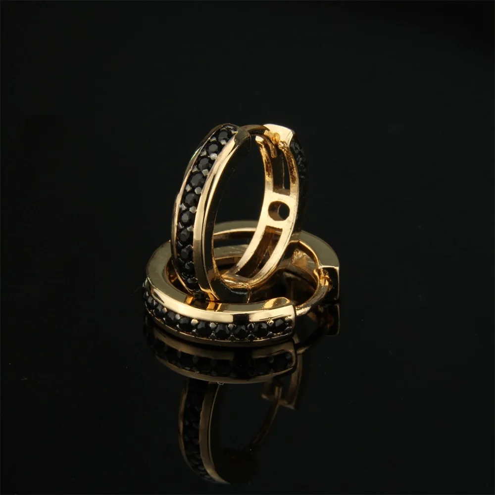 SUNSLL медные булавки золотого цвета Разноцветные серьги-кольца с кубическим