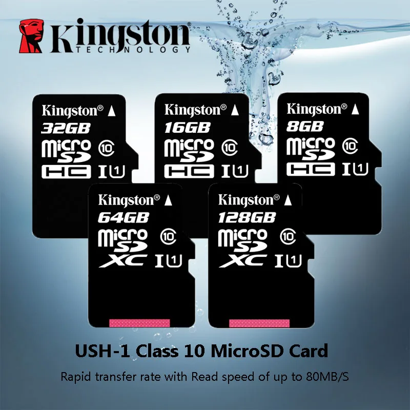 kingston Micro SD карта 16 Гб MicroSD карта памяти 128 Гб 64 ГБ 32 ГБ класс 10 TF карта MicroSDHC MicroSDXC UHS-1 4G 8 Гб класс 4