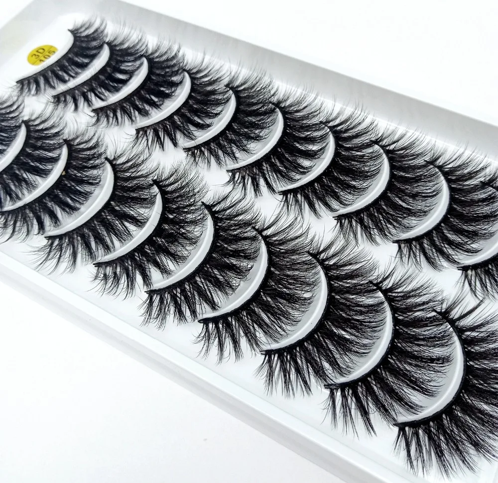 Новинка, 10 пар, настоящие норковые ресницы, 3D натуральные накладные ресницы, 3d норковые ресницы, мягкие ресницы для наращивания, набор для макияжа, Cilios