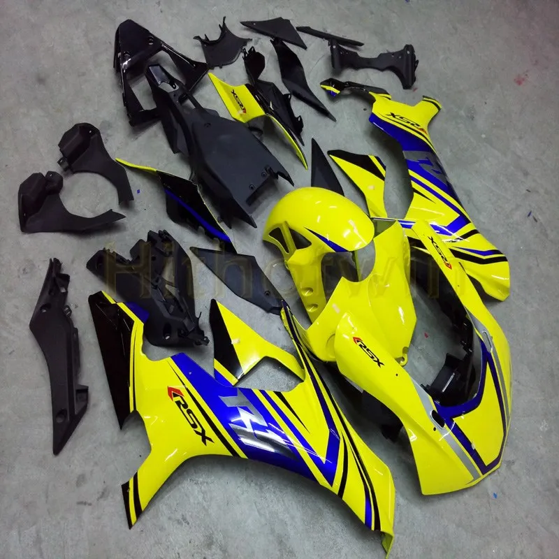 A На заказ YZF R1 15-16 мотоцикл обвес комплект для Yamaha YZF-R1 год ABS обтекатель двигателя+ литьевая форма желтый - Цвет: A