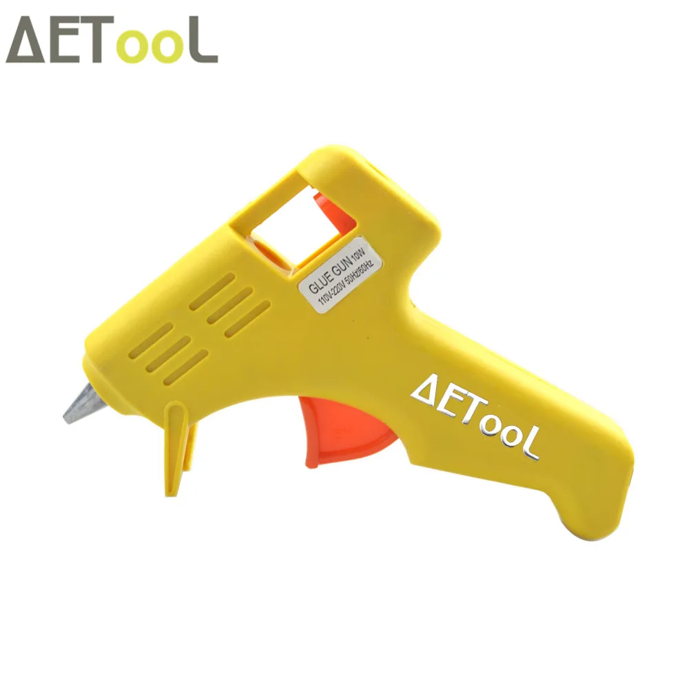 AETool 10 Вт желтый термо пистолет тепловой Горячая силиконовая Пистолетная клеевая