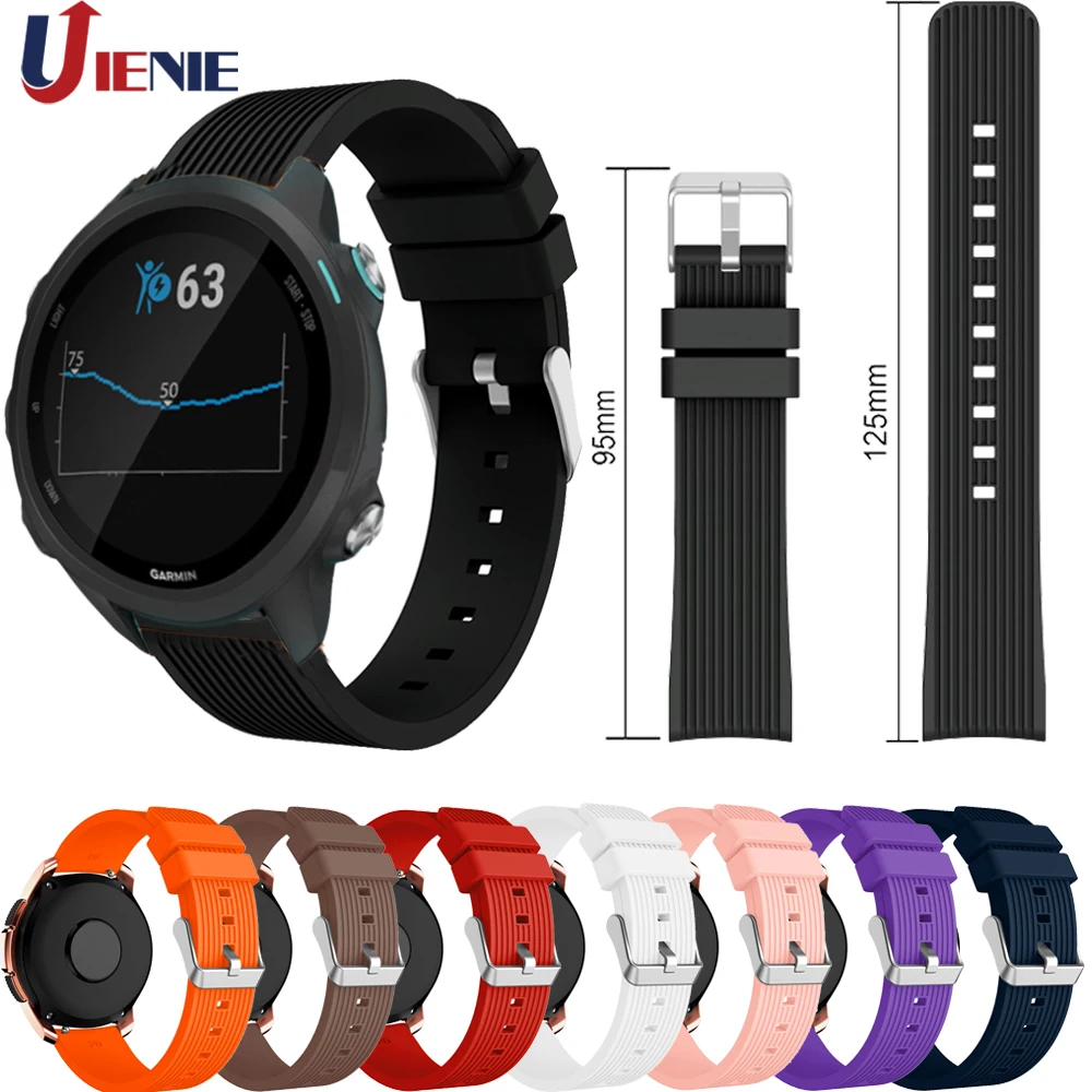 20 мм силиконовый спортивный ремешок для Garmin Forerunner 245 245M 645 Vivoactive 3 Смарт часы