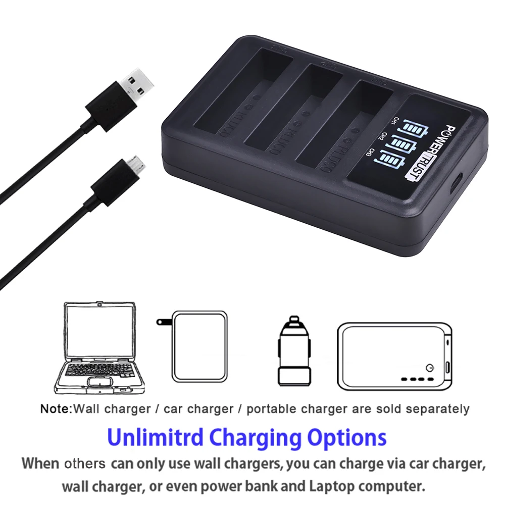 PowerTrust 4 шт. 3 80 в оригинальный литий ионный аккумулятор Mijia + LED разъема USB зарядное