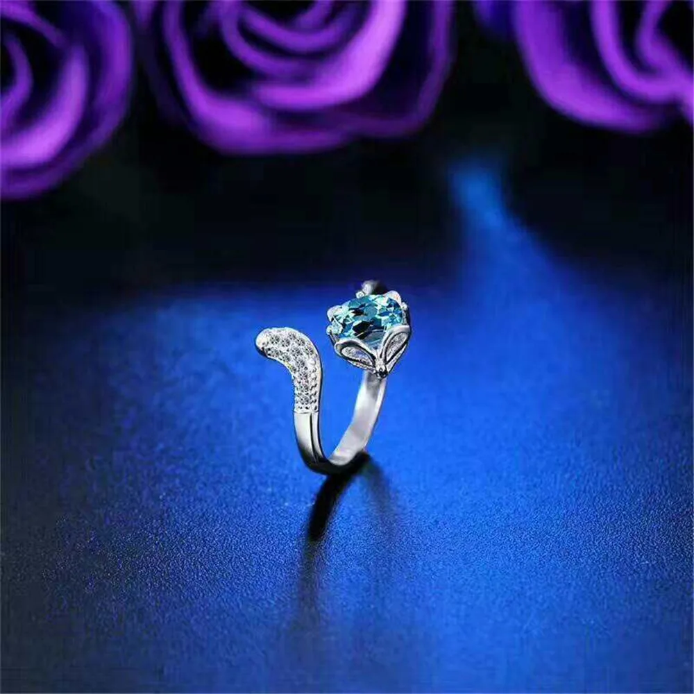 Кольцо из стерлингового серебра 925 пробы Женское кольцо можно регулировать