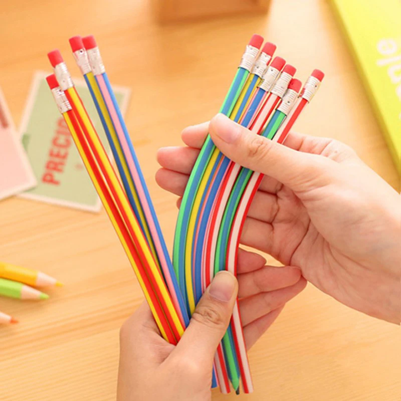 

Colorful Flexible Magic Bendy Soft Pencil With Eraser Korea Cute Stationery Kids Student School Office Use Children Gift