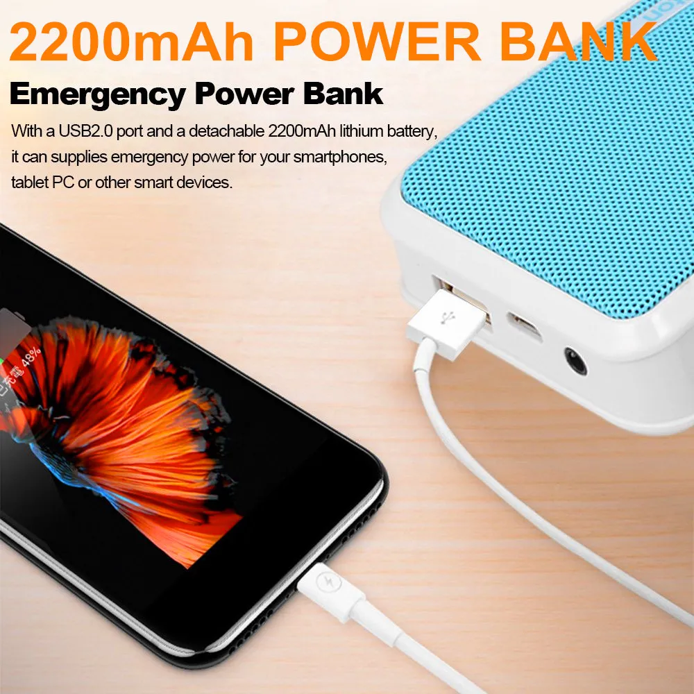 Внешний аккумулятор FM радио Rolton E300 Bluetooth динамик Портативный Hi Fi стерео