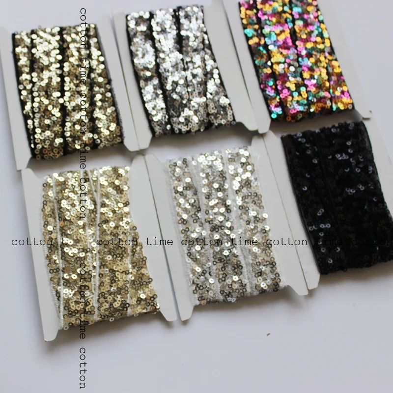 

6 ярдов/партия 2 см широкая лента с блестками, 6 цветов, блестящий кружевной аксессуар для шитья, качественный материал для сумки, одежды, бесп...