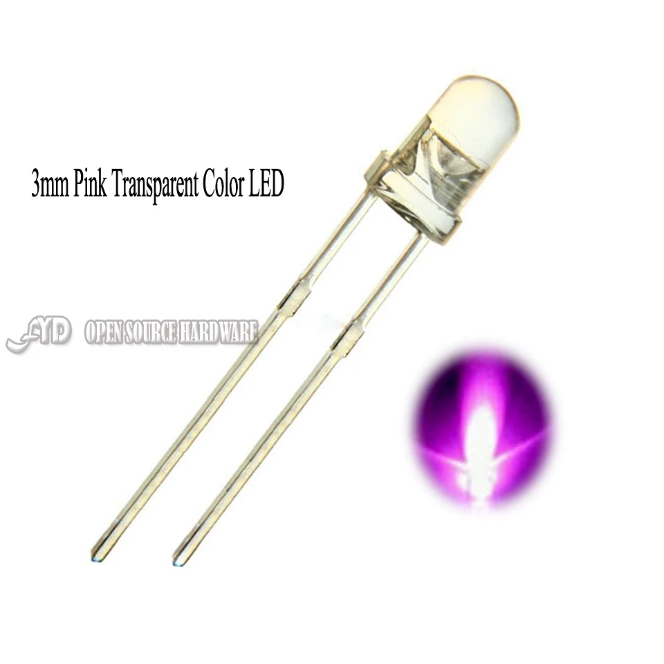 100 шт. светодиодные круглые светильники 3 мм | Электронные компоненты и