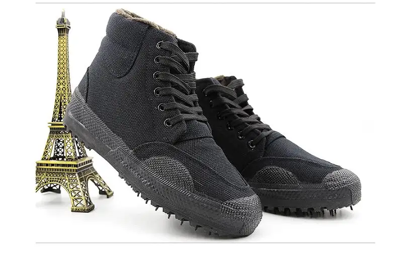 Winter models plus velvet men and women work shoes camouflage special training non-slip outdoor |