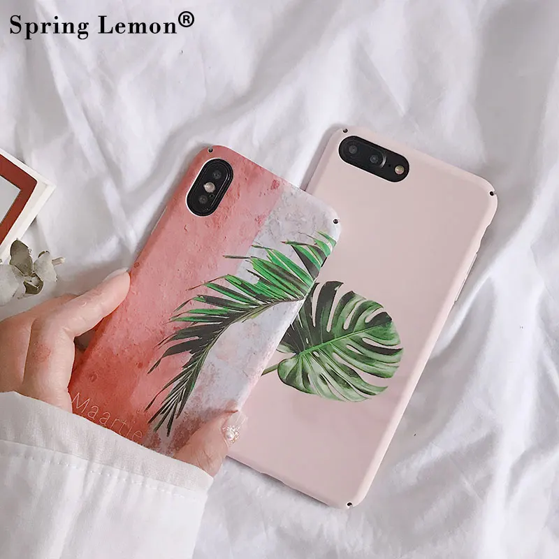 Spring Lemon New Metope Banana Leaf Wall surface Luminous Noctilucent Protection Hard Cover for iphone 8 7 8plus 6splus X 10 |