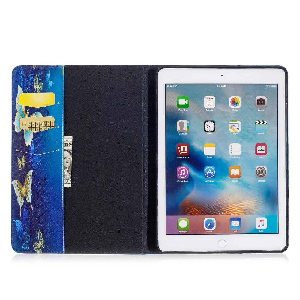 Чехол книжка FULAIKATE для iPad Air2 мягкая задняя крышка с мультипликационным принтом 6