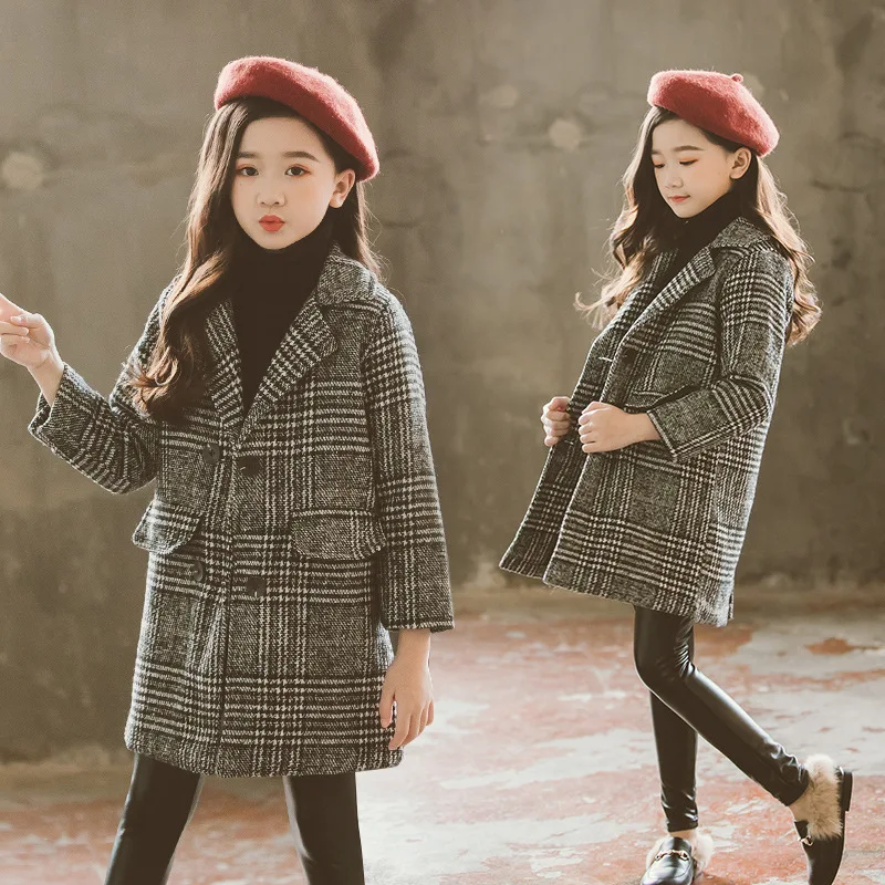 Зимнее пальто для девочек детская ветровка школьная куртка подростков куртки