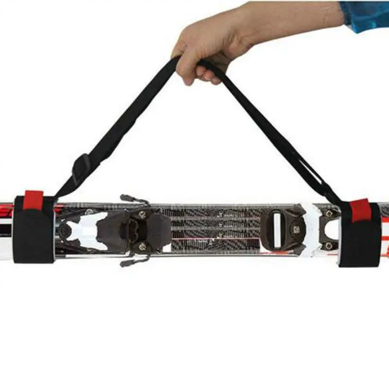 

Adjustable Skiing Bags Skiing Pole Shoulder Hand Carrier Handle Straps Porter Hook Loop Ski Snowboard Protect Pole Tie Fastener