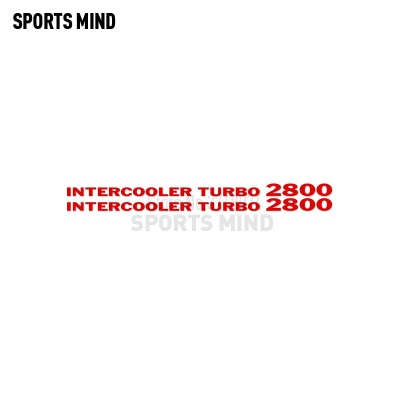 

2X интеркулер Turbo 2800, автомобильная наклейка, наклейка, автомобильный Стайлинг для Mitsubishi Delica L300 Pajero Shogun, аксессуары