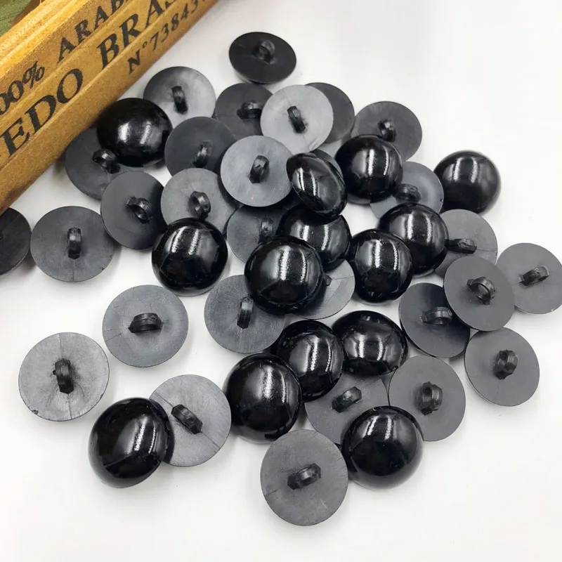 20 mm 50 шт., разноцветные черные пластиковые пуговицы для скрапбукинга, полужемчужные хвостовик, пуговицы, Глаза животных, для игрушек, сделай сам, ручная швейная одежда PT260 - Цвет: 20 mm