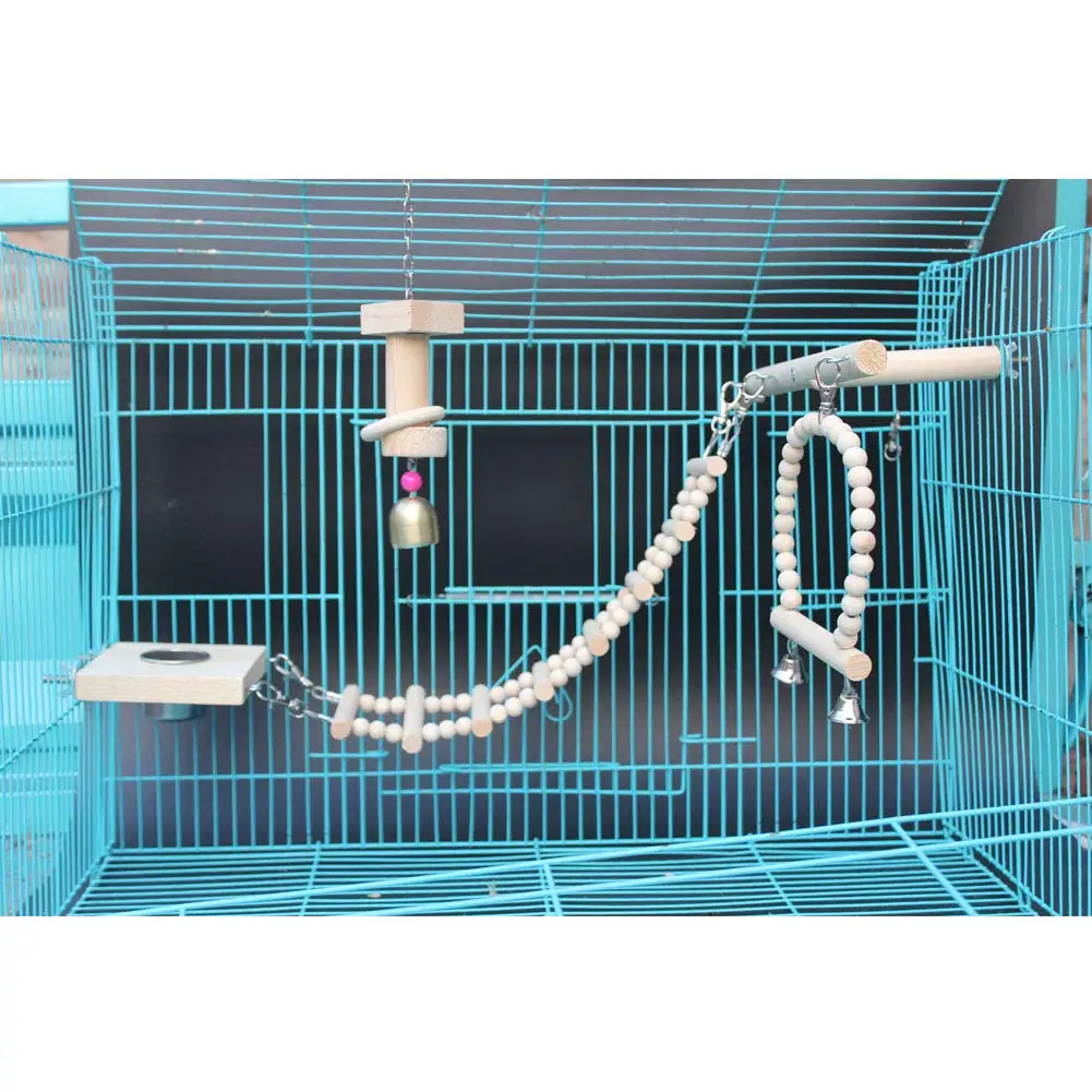 Клетка для птиц качели лестница Т игровые подставки игрушки Висячие попугаи