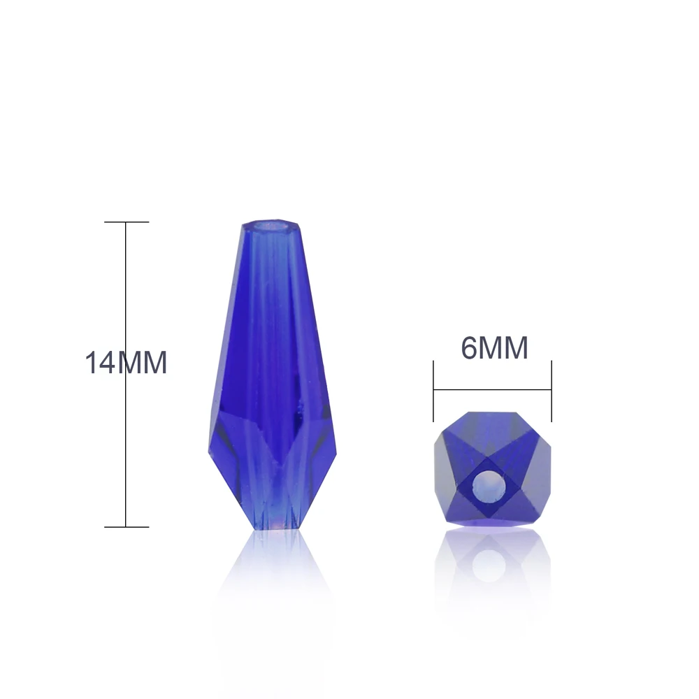 ZHUBI 48Pcs 6*14mm Glass Spacers Charms Crystals For Jewelry Making Long Bugle Beads diy Fashion Womens Accessories | Украшения и